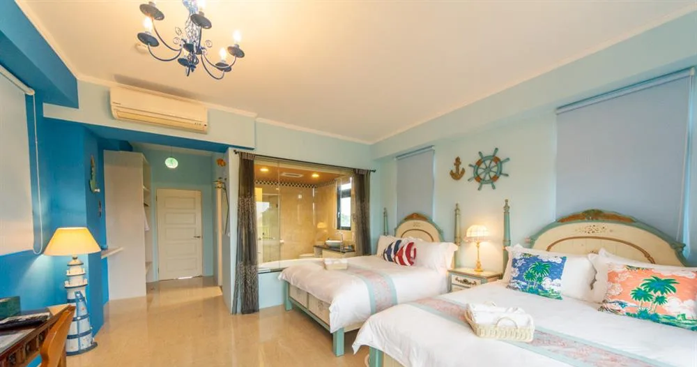 夏米兒Villa｜藍色系雙床客房